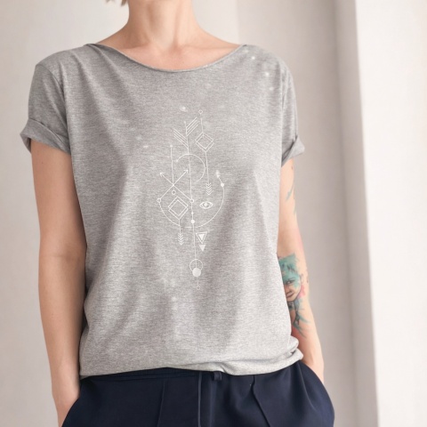 Srebrny alchemik na średnioszarym Oversize