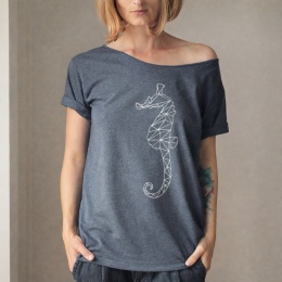Srebrny konik Grafitowy Oversize