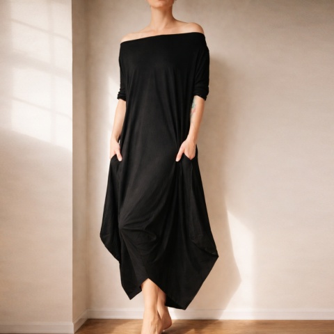 Sukienka Serce oversize Czarna