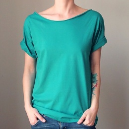 Szafirowy Oversize bez nadruku