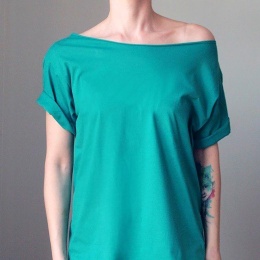 Szafirowy Oversize bez nadruku