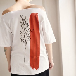 Trawa tusz Fullprint Biały Oversize