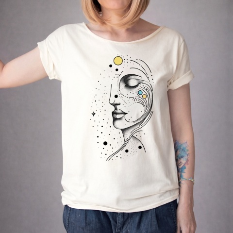 Twarz Geometria Waniliowy Oversize