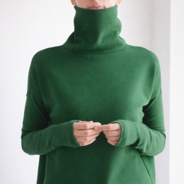 Wąski rękaw Golf Butelkowozielony