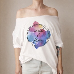 Wild and free Biały Oversize