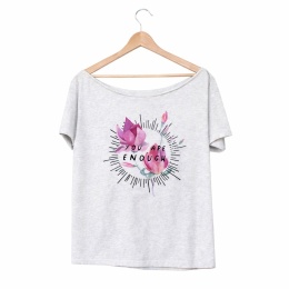 You are enough Oversize Szary