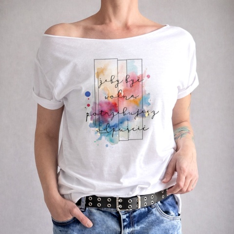 Żeby być wolną Biały Oversize