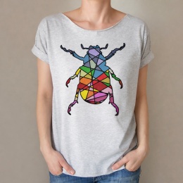 Żuk kreski kolory Szary Oversize