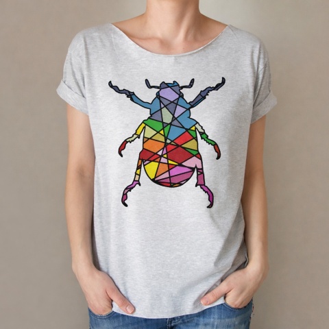 Żuk kreski kolory Szary Oversize