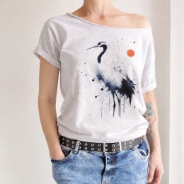 Żuraw niebieski szary Oversize