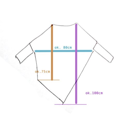 Bluzka damska granatowa asymetryczna trapez