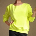 Bluza Fluo żółta z szerokim dekoltem - pojedynczy egzemplarz