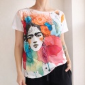 Frida Fullprint Biały Oversize - pojedyncza sztuka