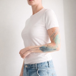 Koszulka damska Dopasowana bez nadruku Biała