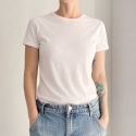 Koszulka damska Dopasowana bez nadruku Biała