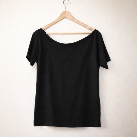 Koszulka damska Oversize bez nadruku Czarna