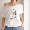 Line art Biały Oversize - opojedynczy egzemplarz