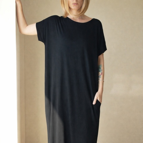 Sukienka tshirt oversize Czarna