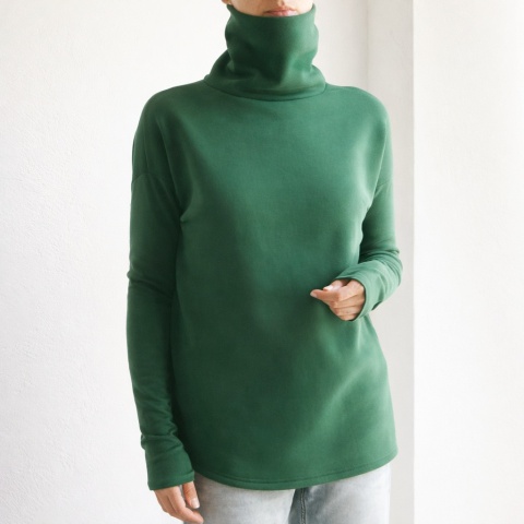 Wąski rękaw Golf Butelkowozielony