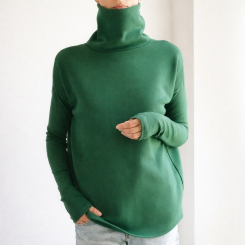 Wąski rękaw Golf Butelkowozielony