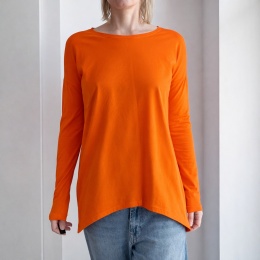 Wąski rękaw skrzydła bluzka Pomarańczowa