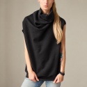 Bluza damska oversize Buka bez rękawów – czarna