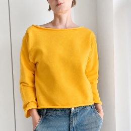 Bluza damska oversize bez ściągaczy – ciepły żółty – pojedynczy egzemplarz