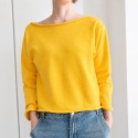 Bluza damska oversize bez ściągaczy – ciepły żółty – pojedynczy egzemplarz
