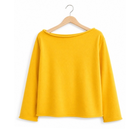 Bluza damska oversize bez ściągaczy – ciepły żółty – pojedynczy egzemplarz