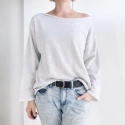 Bluza damska oversize bez ściągaczy – szara gruba – pojedynczy egzemplarz