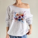 Bluza damska oversize z napisem Nothing is impossible – szara