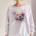 Bluza damska oversize z napisem Nothing is impossible – szara