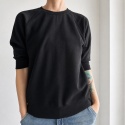 Bluza damska oversize z rękawem do łokcia – czarna
