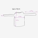 Bluza damska oversize z wąskimi rękawami – granatowa
