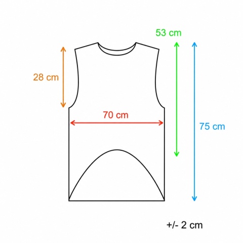 Koszulka damska oversize bez rękawów basic – czarna