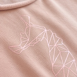 Bluza damska oversize z nadrukiem konika morskiego rose gold – pudrowy róż