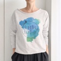 Bluza damska oversize z napisem Kochaj siebie - szara