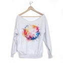 Bluza damska oversize z napisem Tak jest idealnie – szara.