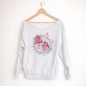 Bluza damska oversize z napisem You are enough – szara
