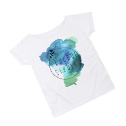 Koszulka damska oversize z napisem Kochaj siebie – biała