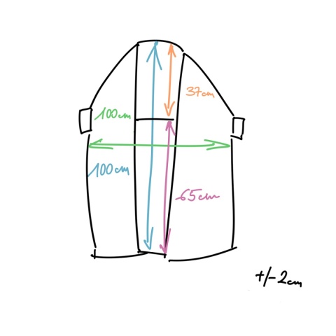 Sweter damski oversize kimonko do noszenia na dwa sposoby – czarny