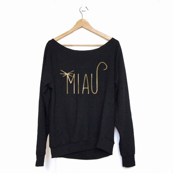 Gruby Oversize Miau Czarna Gruba bluza Gruby Oversize Miau Czarna Gruba bluza