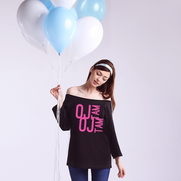 Oj tam Czarny Oversize Rękaw 3/4 Oj tam Czarny Oversize Rękaw 3/4