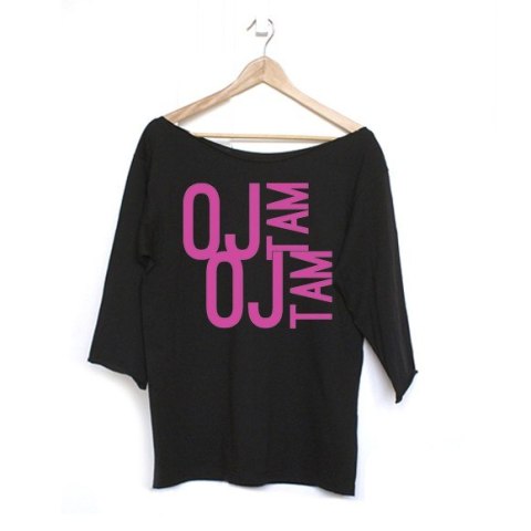 Oj tam Czarny Oversize Rękaw 3/4 Oj tam Czarny Oversize Rękaw 3/4
